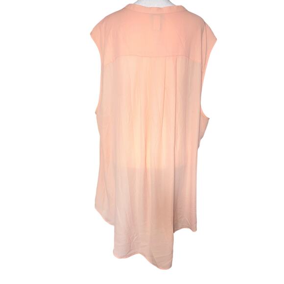Torrid Women’s Plus Size 4 Sleeveless Blouse Top Pale Pink Soft Lightweight - Picture 2 of 6